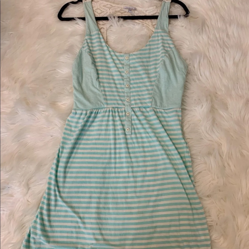 Sporty teal striped pacsun dress